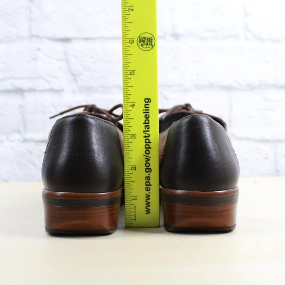 NAOT Brown Black Leather Kedma Lace Up Oxfords Shoes Size 39 / 8 - Picture 8 of 9